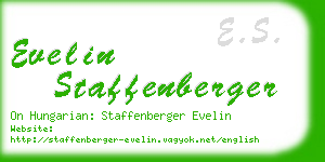 evelin staffenberger business card